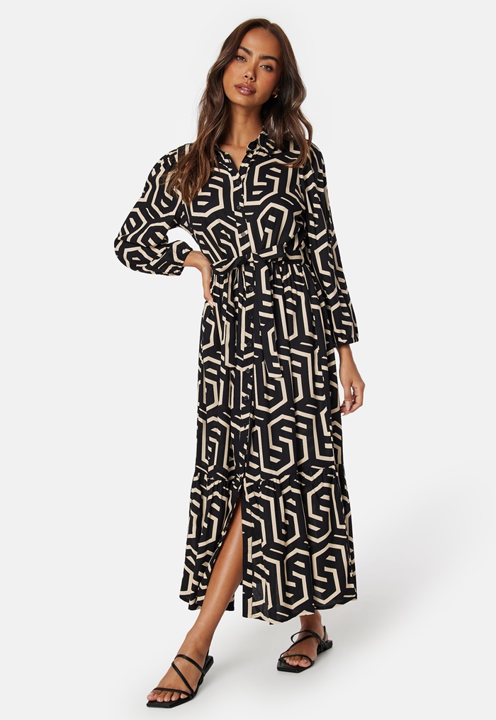 Happy Holly Viscose Shirt Dress