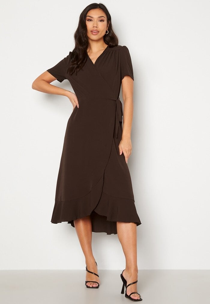 John Zack Short Sleeve Wrap Dress