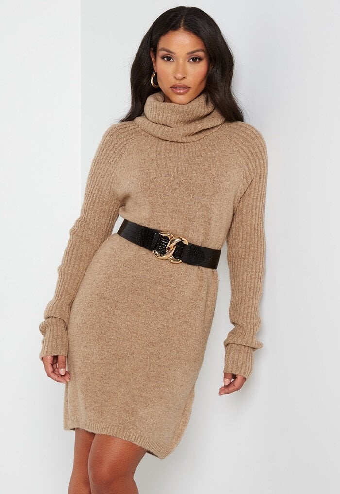 Object Collectors Item Nonsia rib L/S rollneck dress