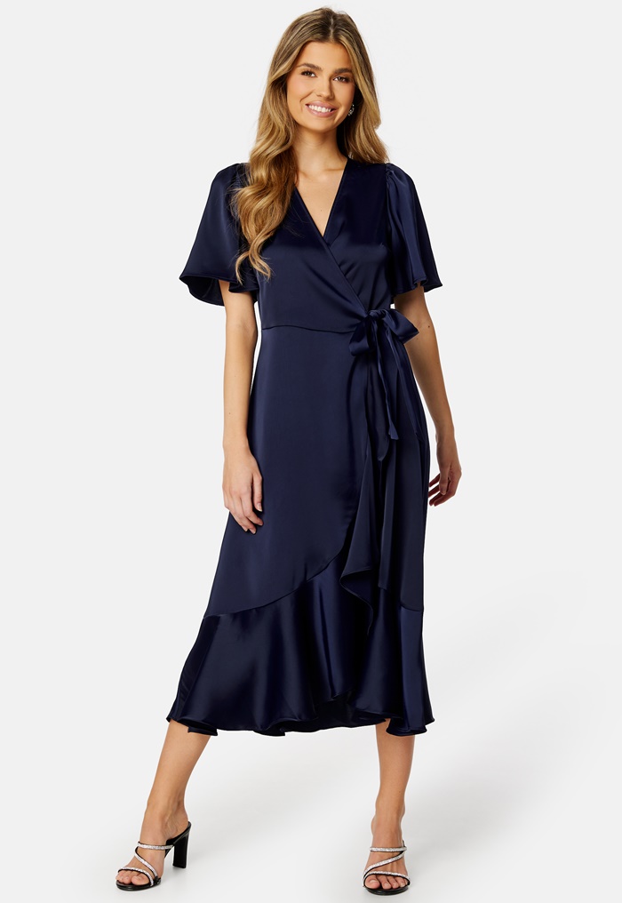 YAS Thea 2/4 Midi Wrap Dress