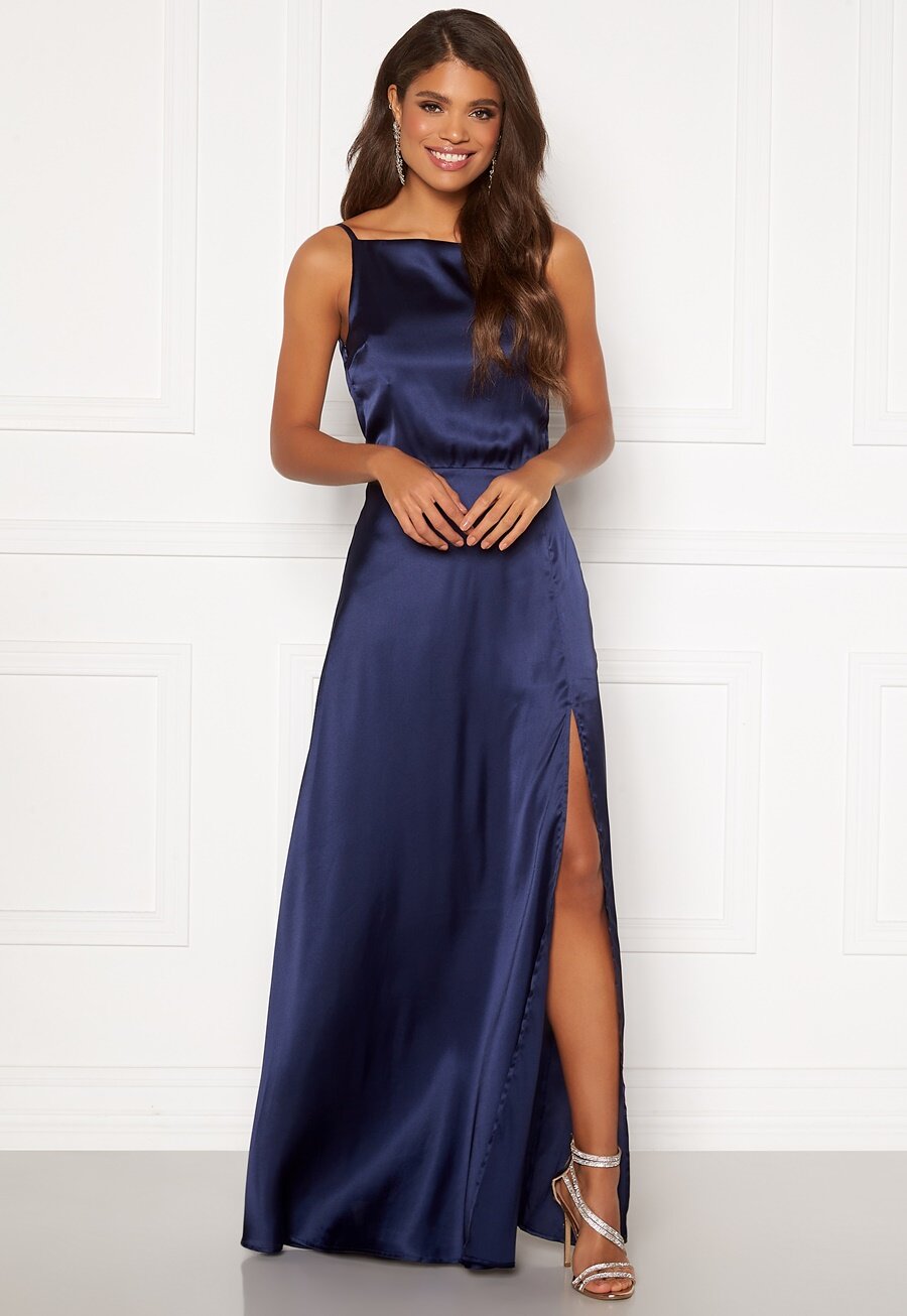 laylani satin gown navy