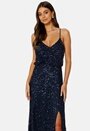 Sequin Strappy Maxi Dress With Split