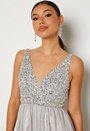 Ivory embellished prom dress