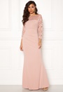 3/4 Lace Trim Maxi Dress