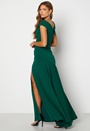 Bardot Pleat Maxi Split Dress