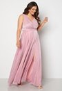 Wrap Front Sleeveless Maxi Curve Dress With Split