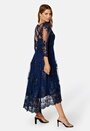 Embroidered Lace 3/4 Sleeve Midi Dress