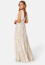 Embroidered Lace Flutter Maxi Dress