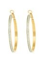 Front Crystal Pave Hoops