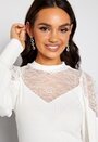 Nathalie lace puff top