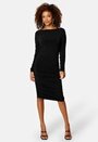 Mace Ruched Boat Neck Dress