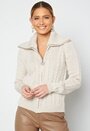 Cable Knit Zip Cardigan