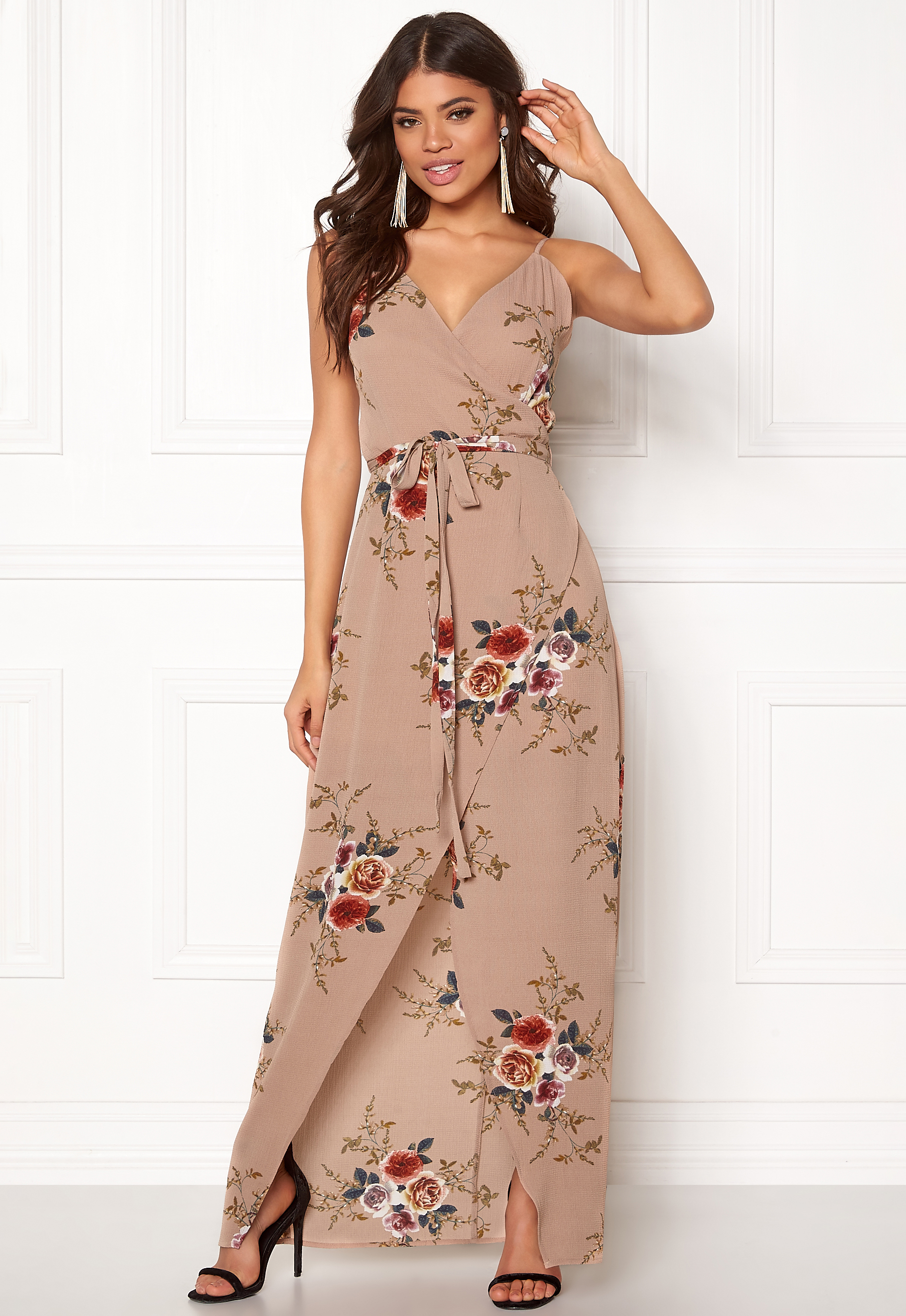 mia navy floral wrap dress